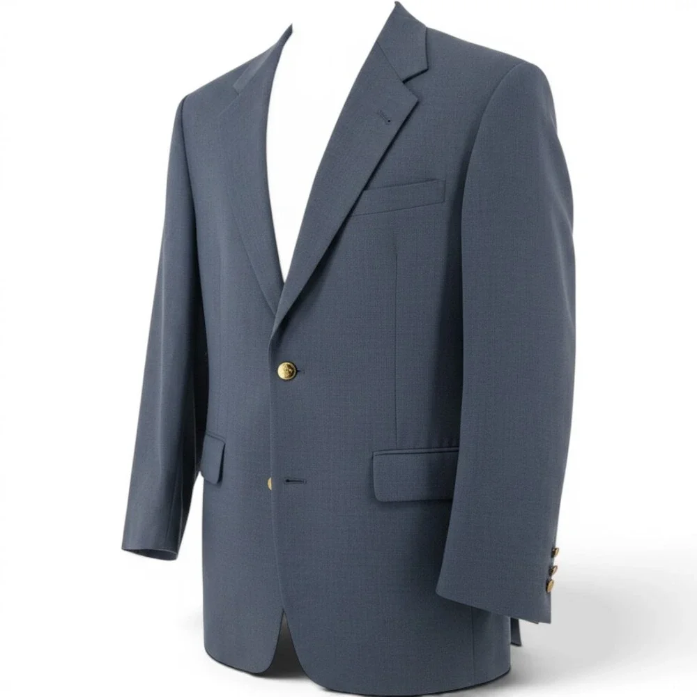 Jack Nicklaus Sport Coat Mens 42 Tournament Series Blue Gold Button Blazer EUC